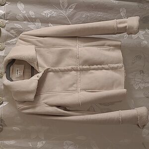 Calvin Klein Women's Off-White Teddy Jacket